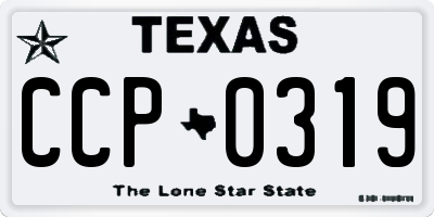TX license plate CCP0319