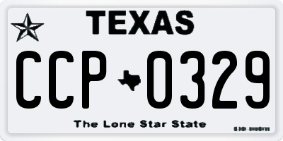 TX license plate CCP0329