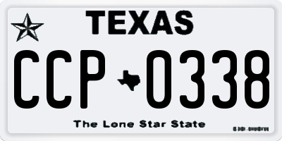 TX license plate CCP0338