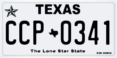 TX license plate CCP0341