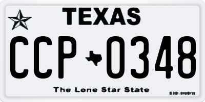 TX license plate CCP0348