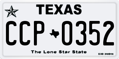 TX license plate CCP0352
