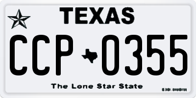 TX license plate CCP0355