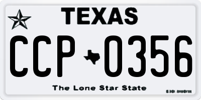 TX license plate CCP0356