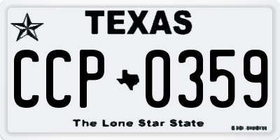 TX license plate CCP0359