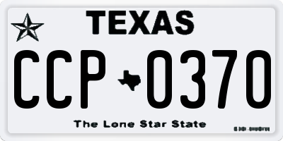 TX license plate CCP0370