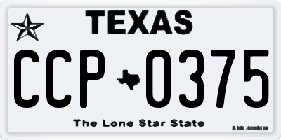 TX license plate CCP0375