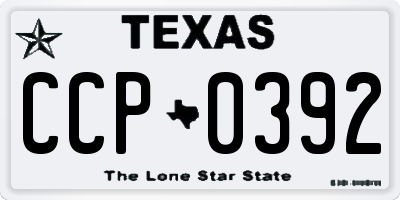 TX license plate CCP0392
