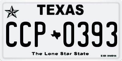 TX license plate CCP0393