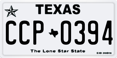 TX license plate CCP0394