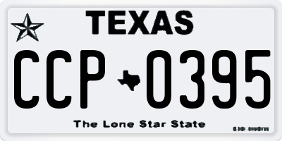 TX license plate CCP0395