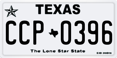 TX license plate CCP0396