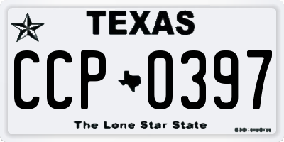TX license plate CCP0397