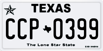TX license plate CCP0399