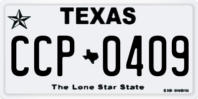 TX license plate CCP0409
