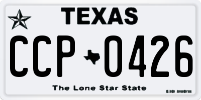 TX license plate CCP0426