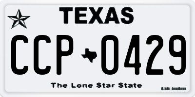 TX license plate CCP0429