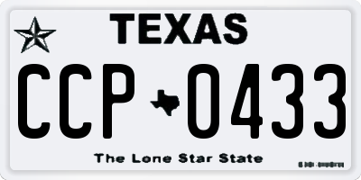 TX license plate CCP0433