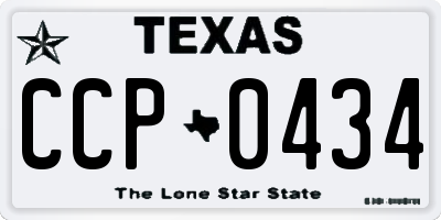 TX license plate CCP0434