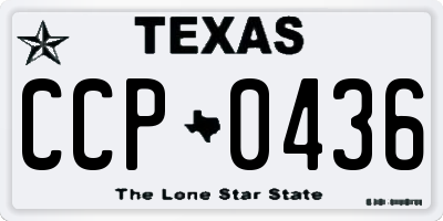 TX license plate CCP0436