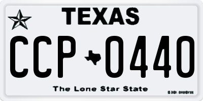 TX license plate CCP0440