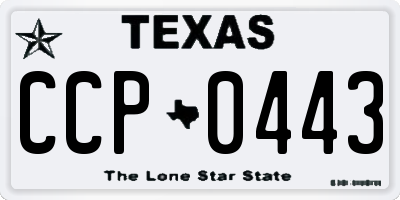 TX license plate CCP0443