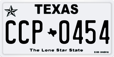 TX license plate CCP0454