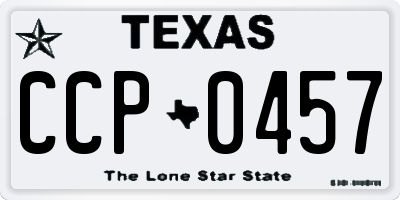 TX license plate CCP0457