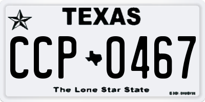 TX license plate CCP0467