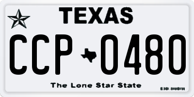 TX license plate CCP0480