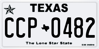 TX license plate CCP0482