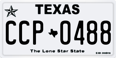 TX license plate CCP0488