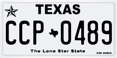 TX license plate CCP0489