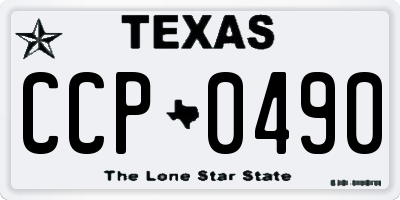 TX license plate CCP0490