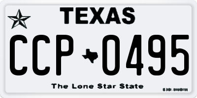 TX license plate CCP0495