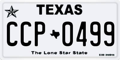 TX license plate CCP0499