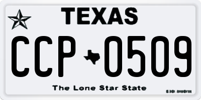 TX license plate CCP0509