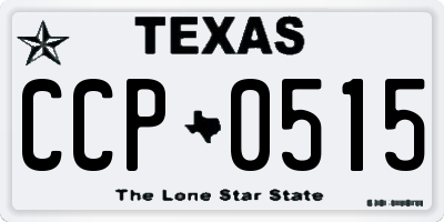TX license plate CCP0515