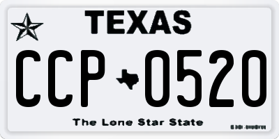 TX license plate CCP0520