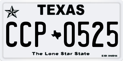 TX license plate CCP0525
