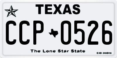 TX license plate CCP0526
