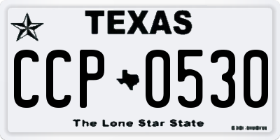 TX license plate CCP0530