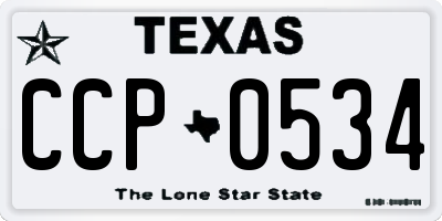 TX license plate CCP0534