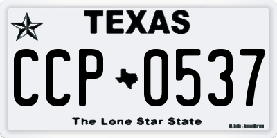 TX license plate CCP0537