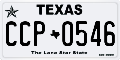 TX license plate CCP0546