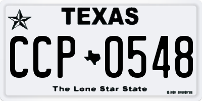 TX license plate CCP0548