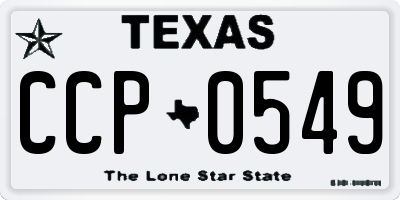 TX license plate CCP0549
