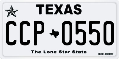 TX license plate CCP0550