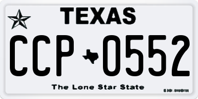 TX license plate CCP0552