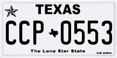 TX license plate CCP0553